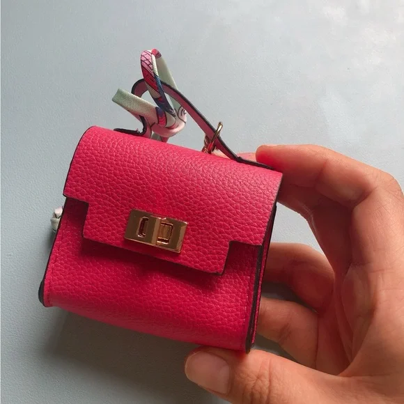 🌟🌟🌟Pink Mini Bag Charm with Keychain - Picture 7 of 10